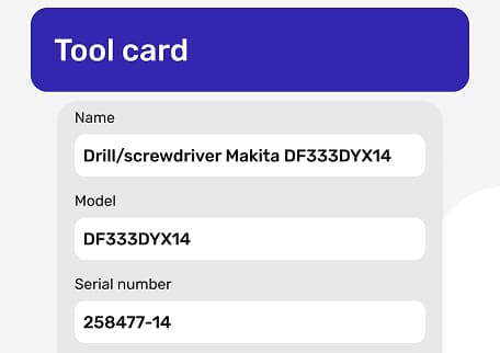 Expense tracking and tool write-offs